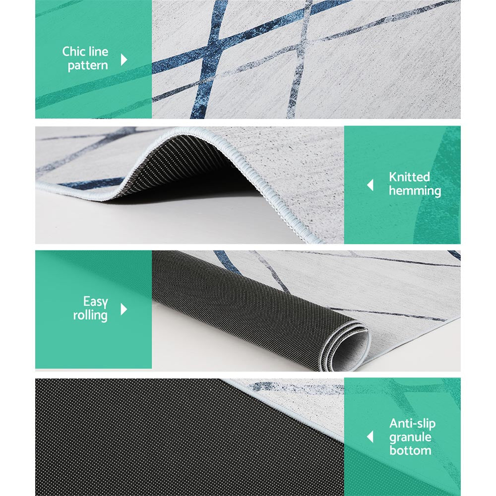 Artiss Rug 200x290cm Area Rug Washable Mat Large Carpet Soft Short Pile Jaca