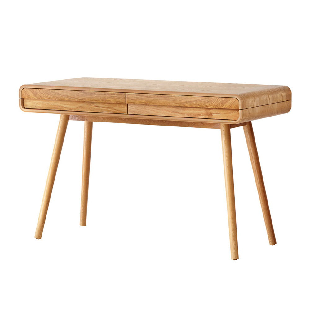 Ember Computer Desk Drawer Natural Wood 100CM