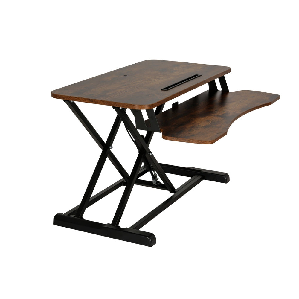 Adjustable Desk Riser Rustic Brown