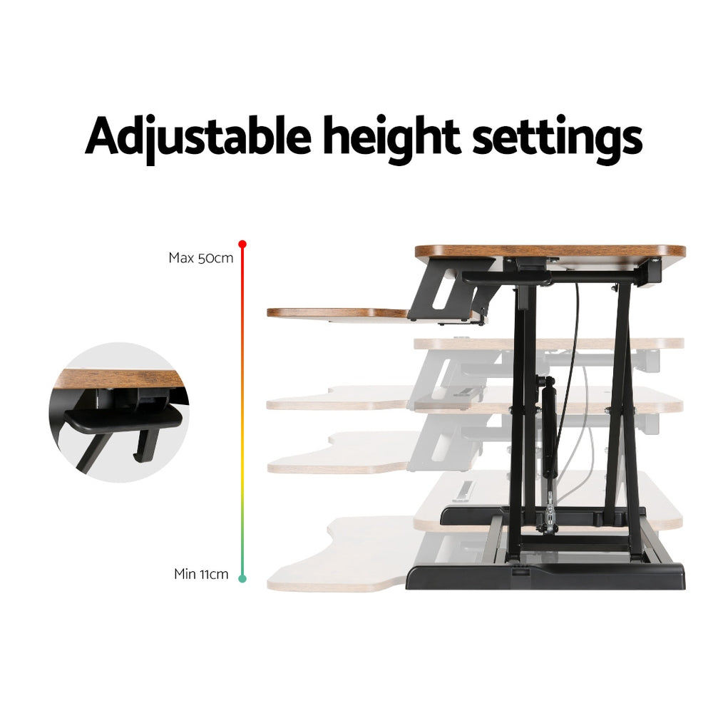 Adjustable Desk Riser Rustic Brown