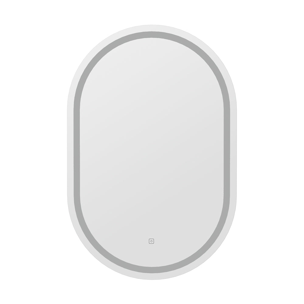 Ember LED Wall Mirror With Light 50X75CM Bathroom Décor Oval Mirrors Vanity