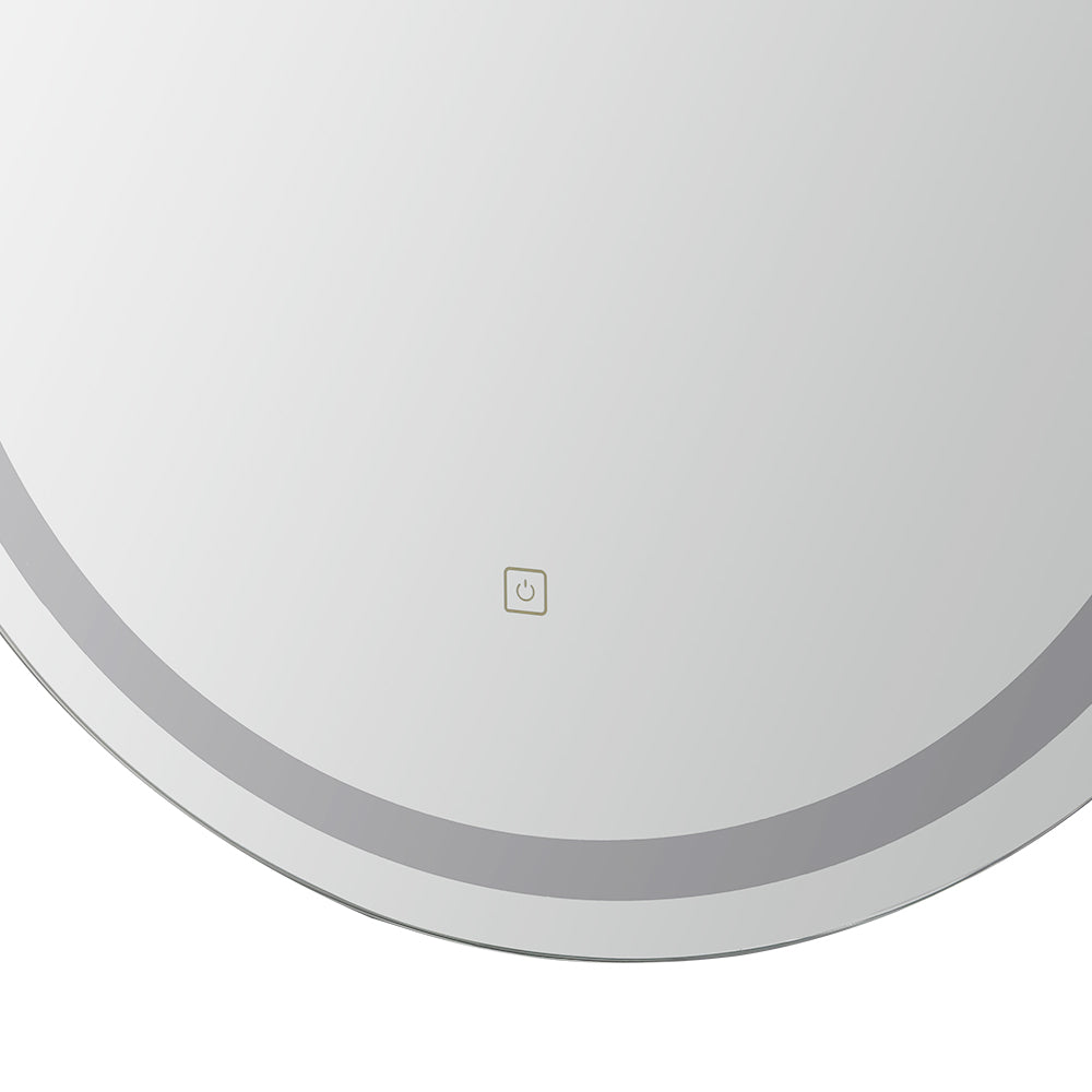 Ember LED Wall Mirror With Light 50X75CM Bathroom Décor Oval Mirrors Vanity