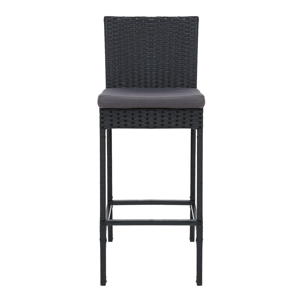 Ember 2-Piece Outdoor Bar Stools Dining Chair Bar Stools Rattan Furniture