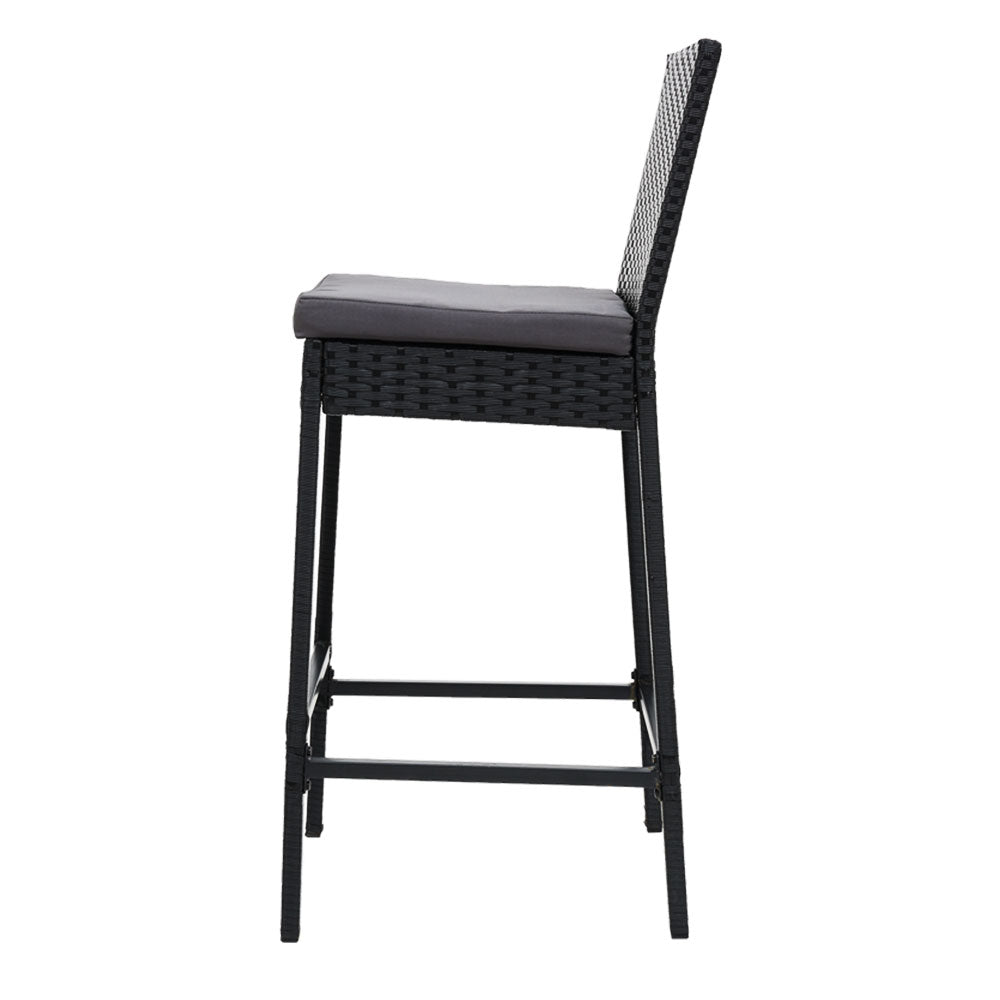 Ember 2-Piece Outdoor Bar Stools Dining Chair Bar Stools Rattan Furniture