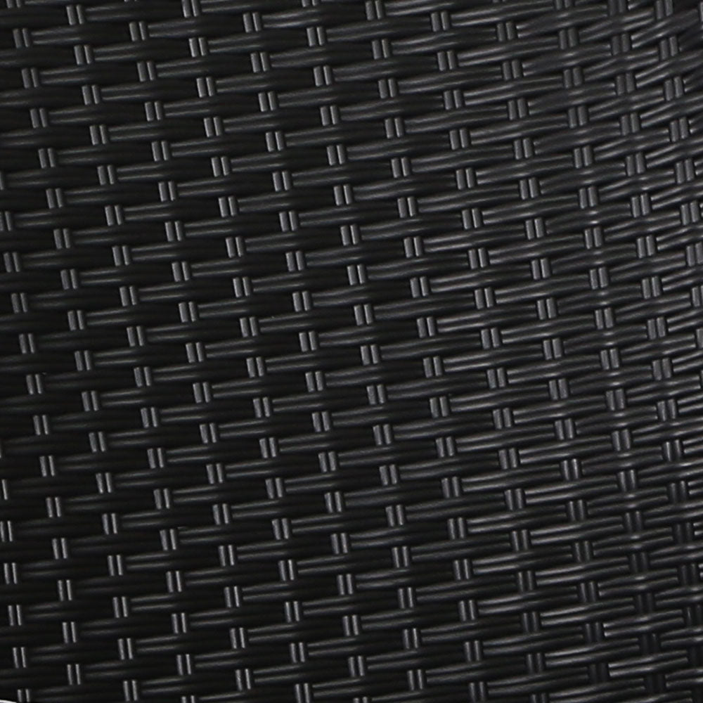 Gardeon 3PC Table Sun lounge Outdoor Furniture Wicker Adjustable Black