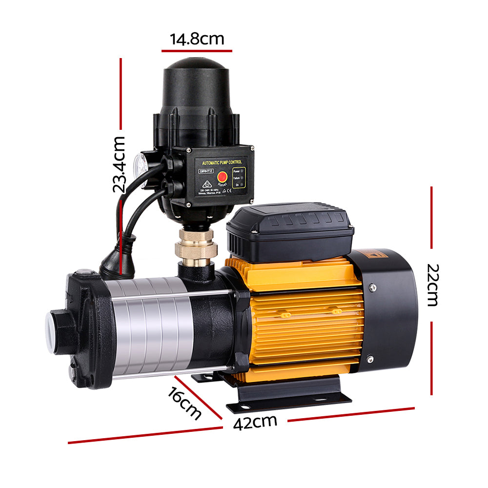 Giantz Garden Water Pump High Pressure 2500W 6-Stage Tank Irrigation Black