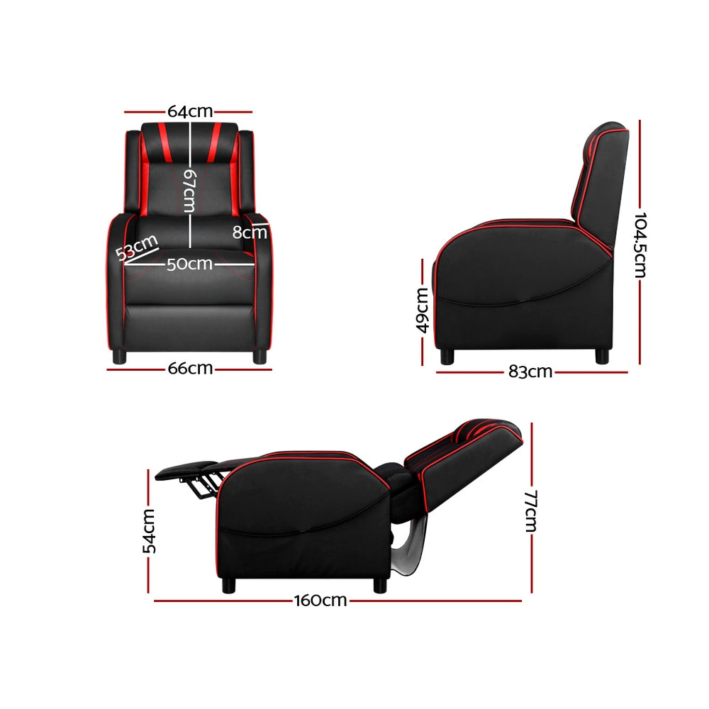 Gaming Recliner Chair Black & Red