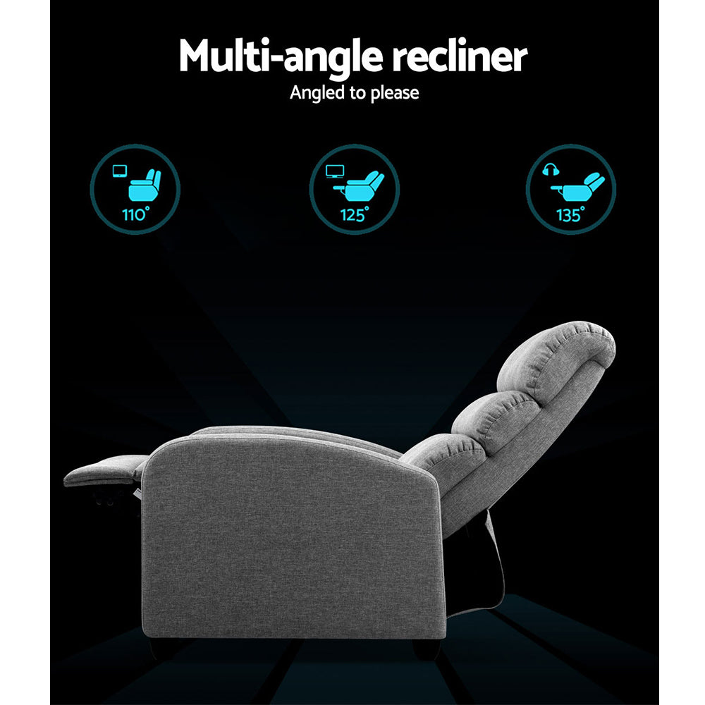 Recliner Armchair Grey