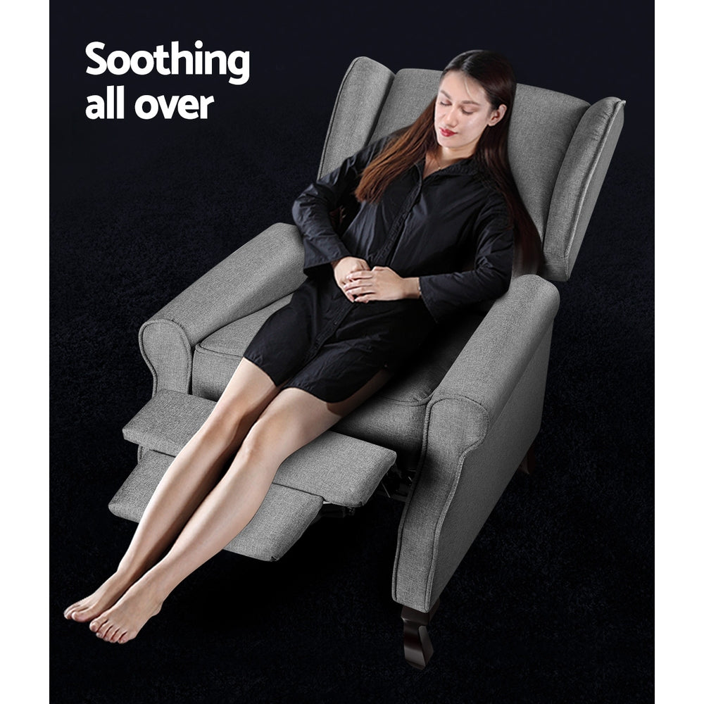 Recliner Armchair Grey