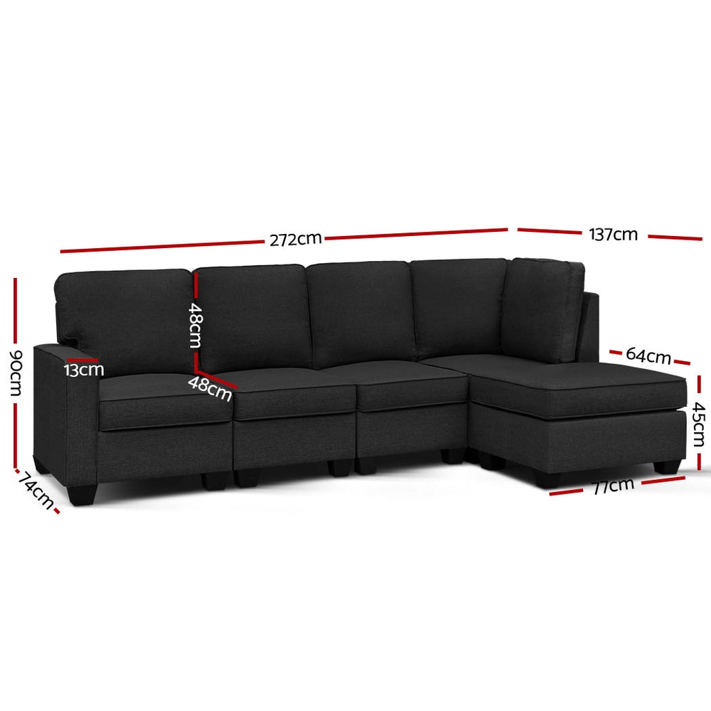 Modular Sofa Set - Dark Grey