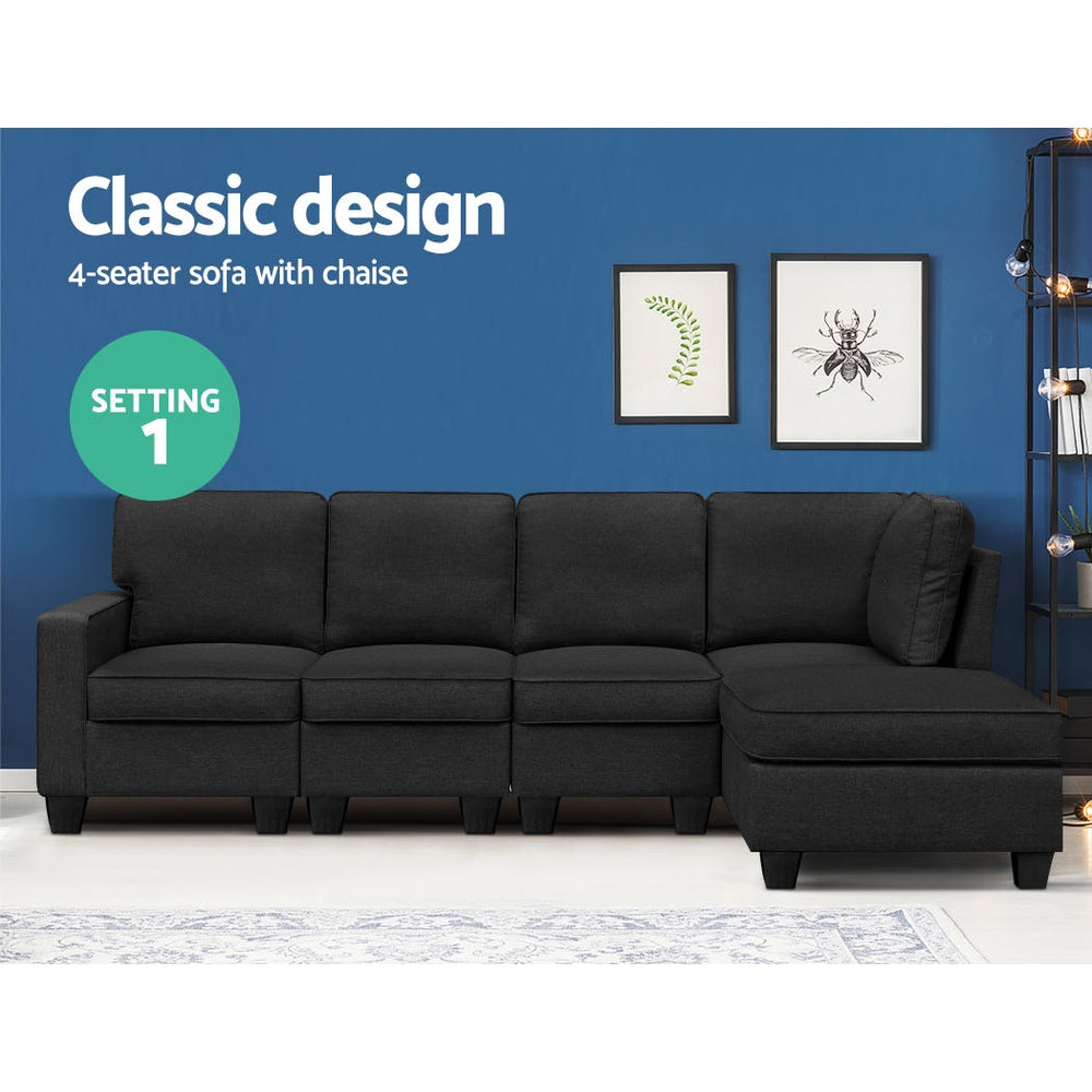Modular Sofa Set - Dark Grey