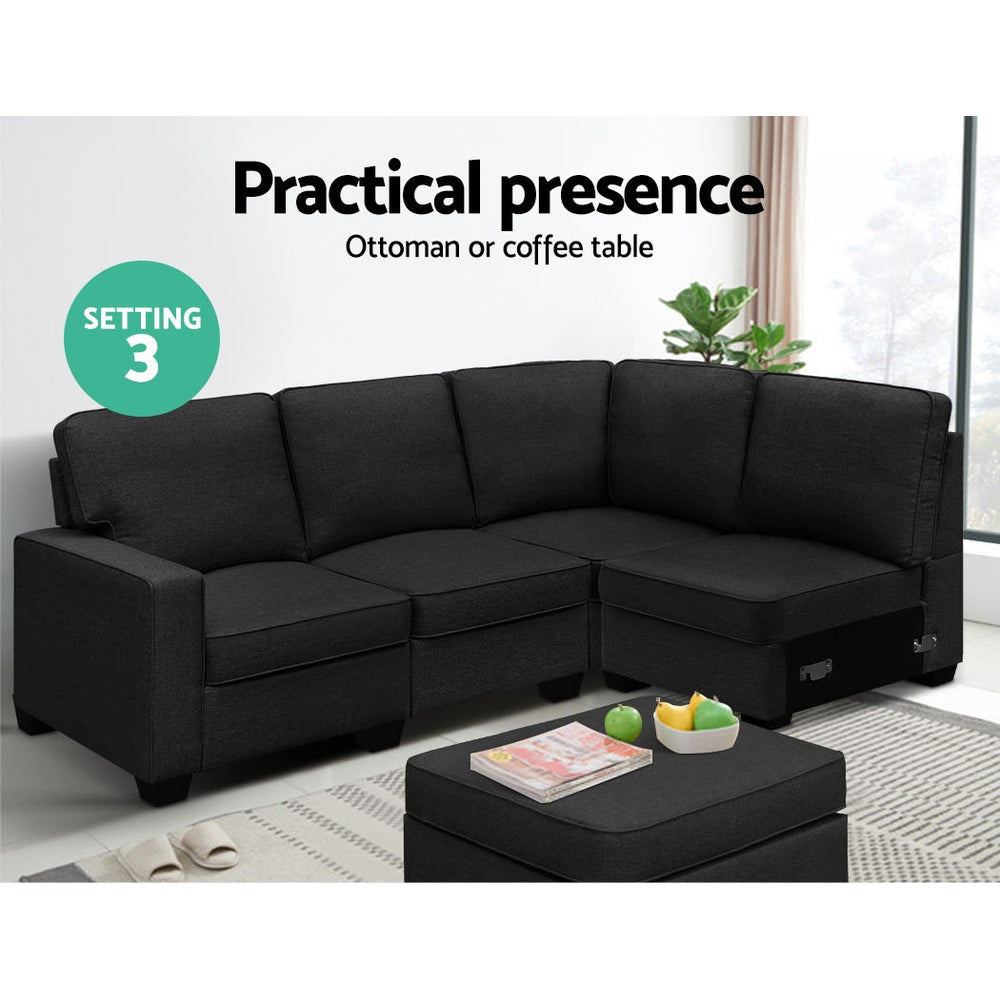 Modular Sofa Set - Dark Grey