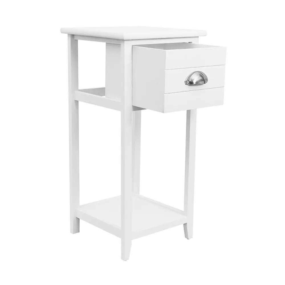 Artiss Bedside Table Vintage - THYME White
