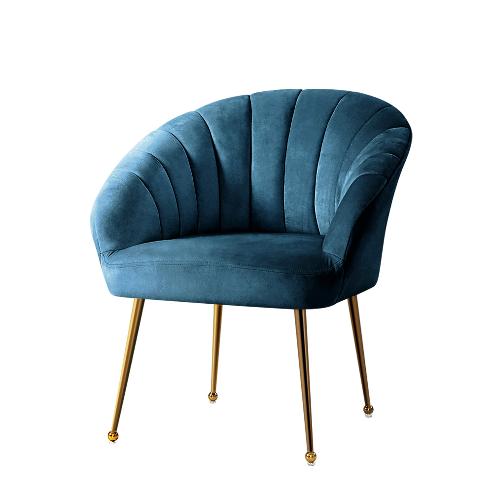 Ember Armchair Velvet Blue