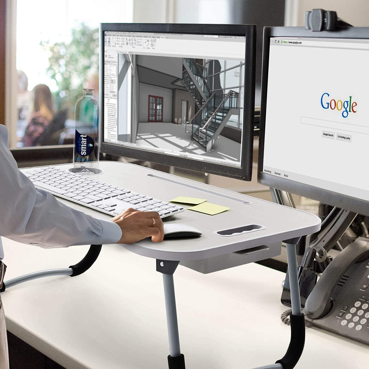 Laptop Desk with Storage and foldable legs