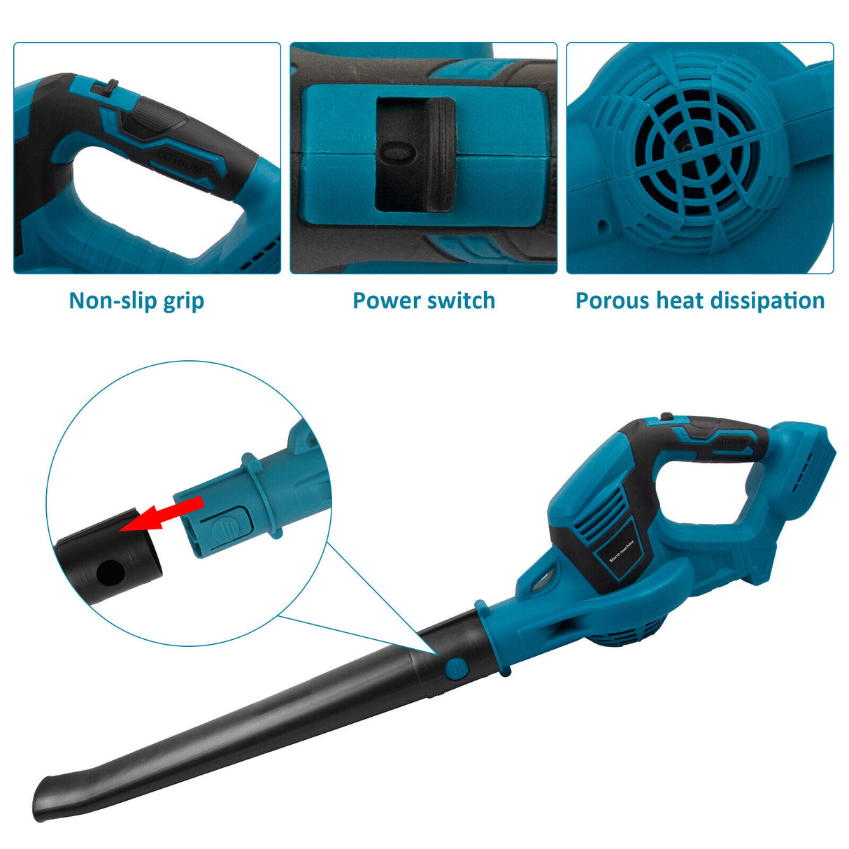 Cordless Leaf Blower Dust Tools Garden Lightweight for Makita 18V Battery AU