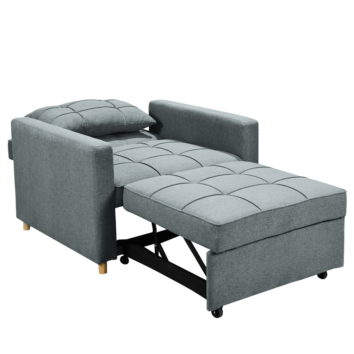 Sarantino Suri 3-in-1 Convertible Sofa Chair Bed - Airforce Blue