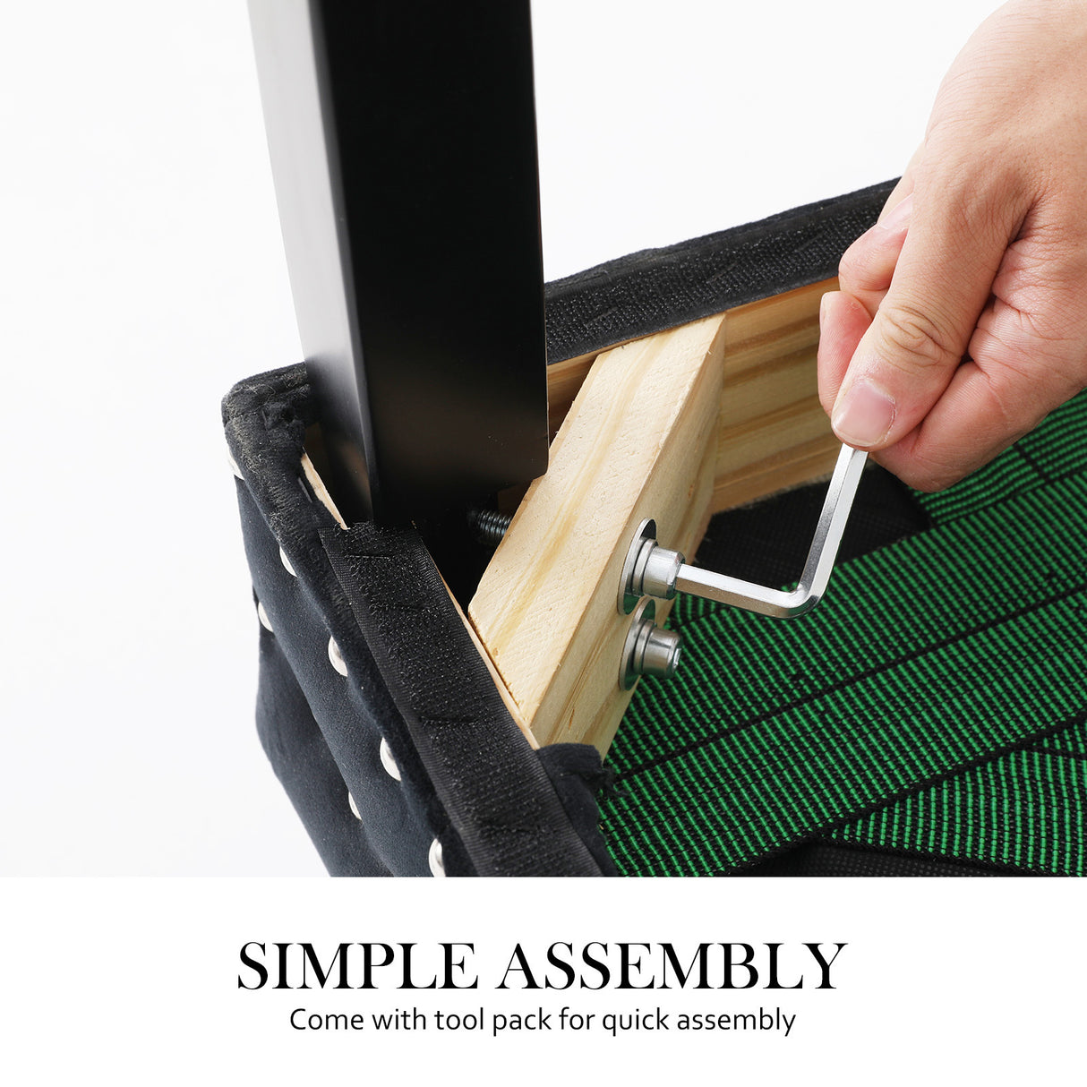 French Provincial Dining Chair Ring Studded Velvet Rubberwood Leg LISSE BLACK