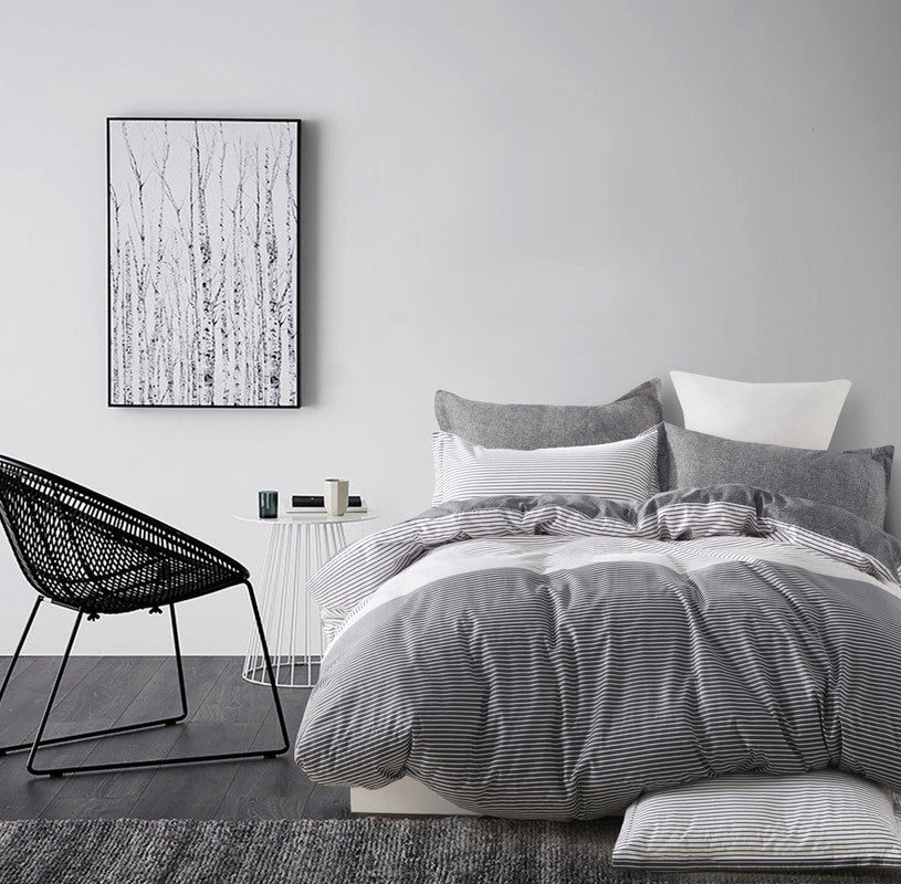 100% Cotton Reversible Quilt Cover Set - Gerry - King Size