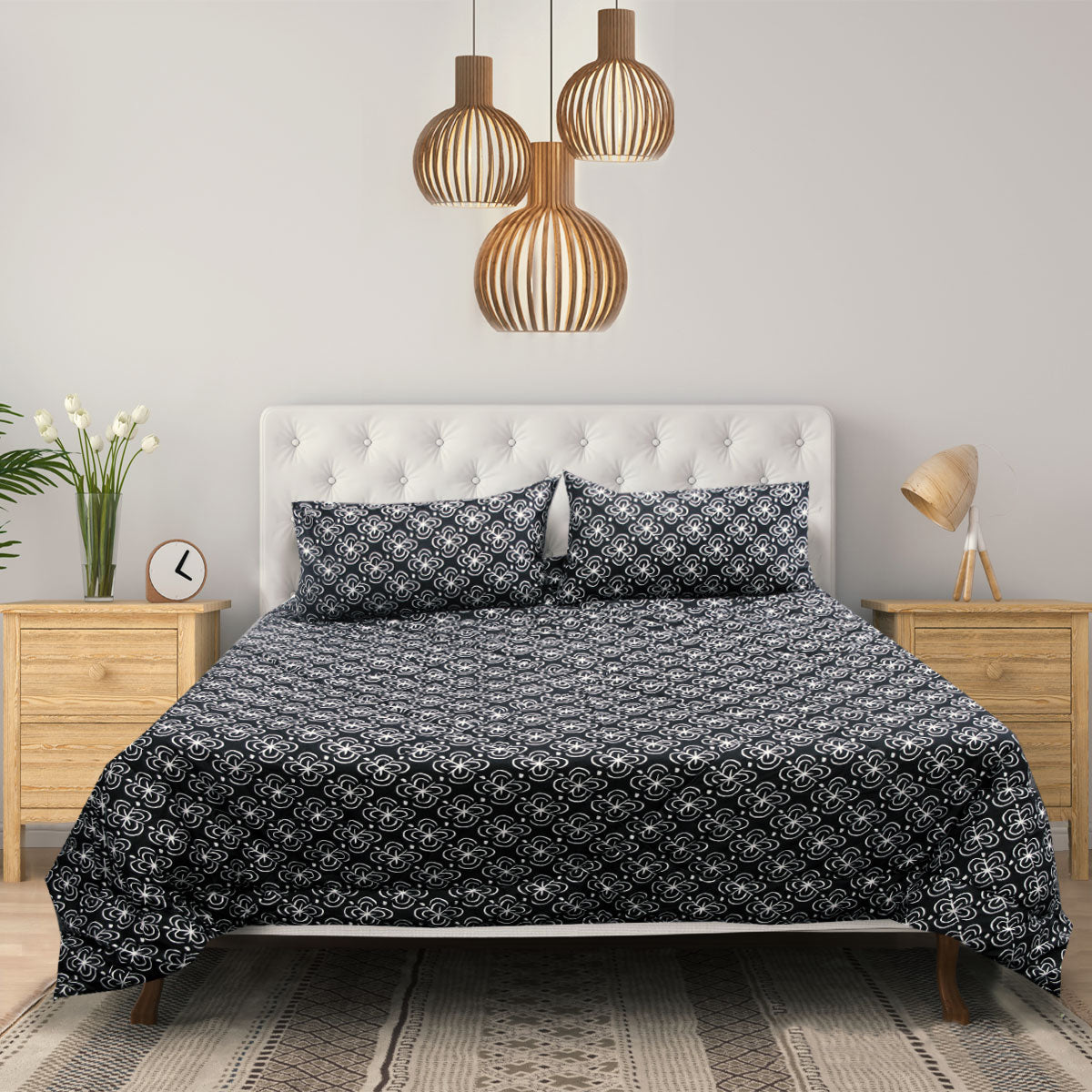 3 Pce Botanica Printed Comforter Set Rosebud Queen/King Ember Homewares