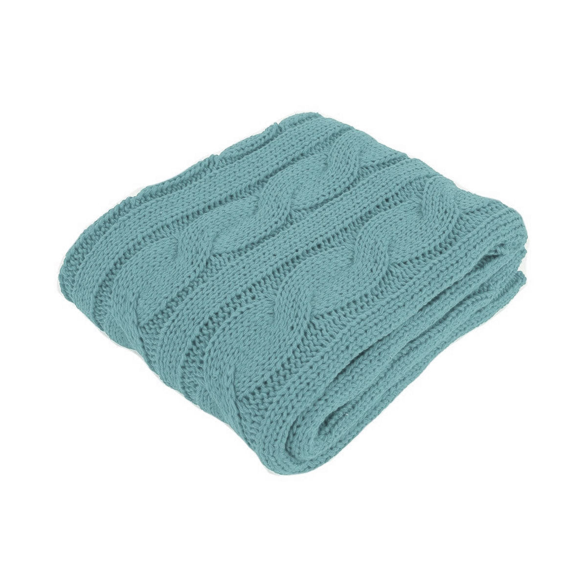 Hudson Dusk Blue Knitted Throw