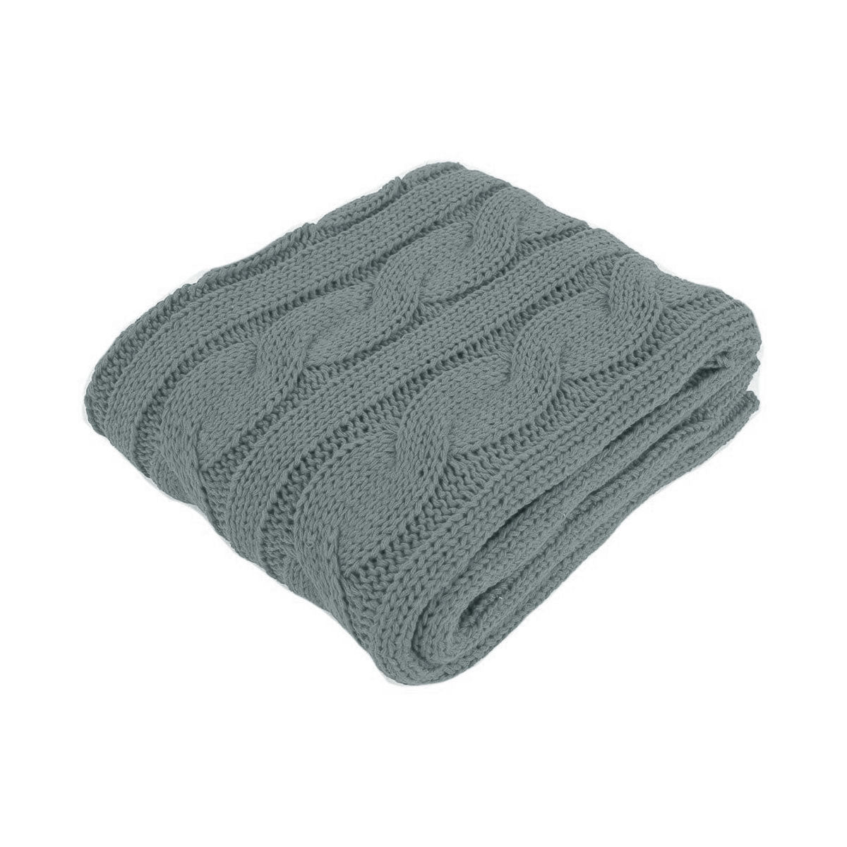 Hudson Grey Knitted Throw
