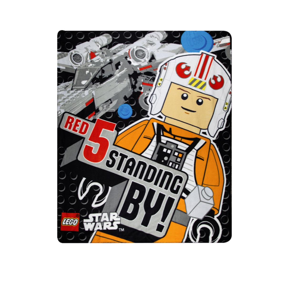 Polar Fleece Throw Lego Star War Red 5 Standing By