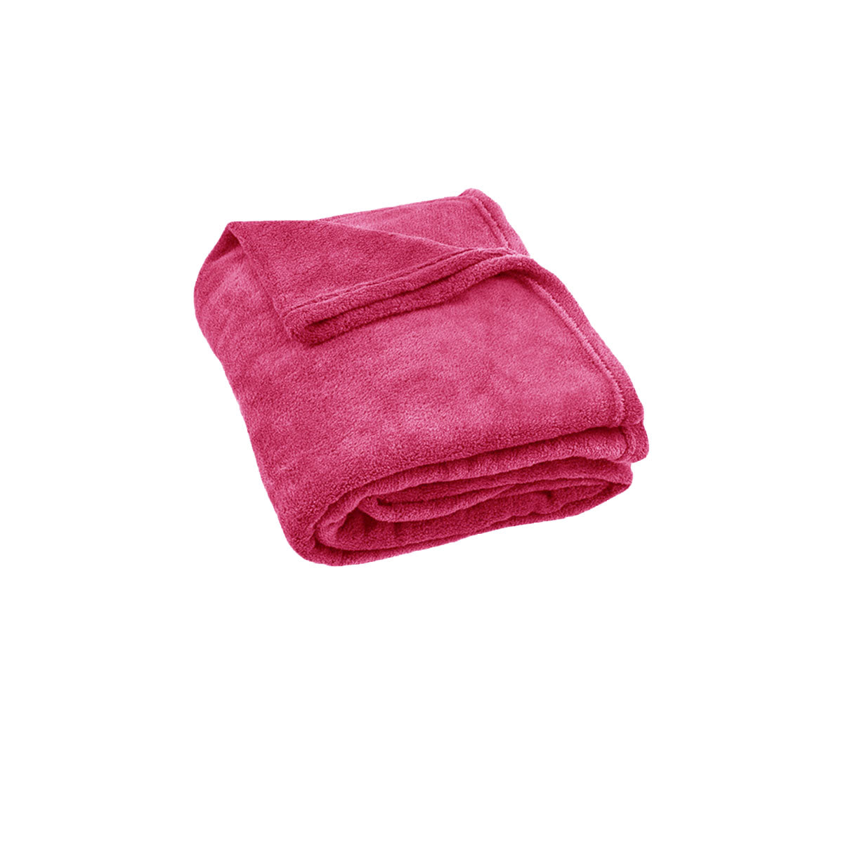 240GSM Urban Ultra Soft Coral Fleece Throw 120 x 150cm Hot Pink