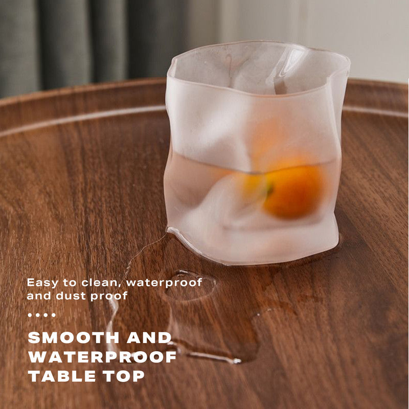 2 Tier Table Sofa Side End Table Round with Sturdy Metal Frame