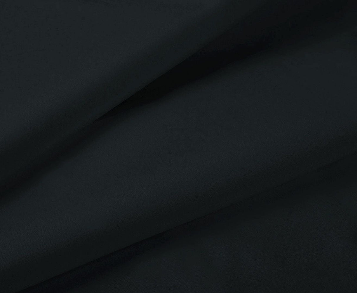 1000TC Ultra Soft Single Size Bed Black Flat & Fitted Sheet Set