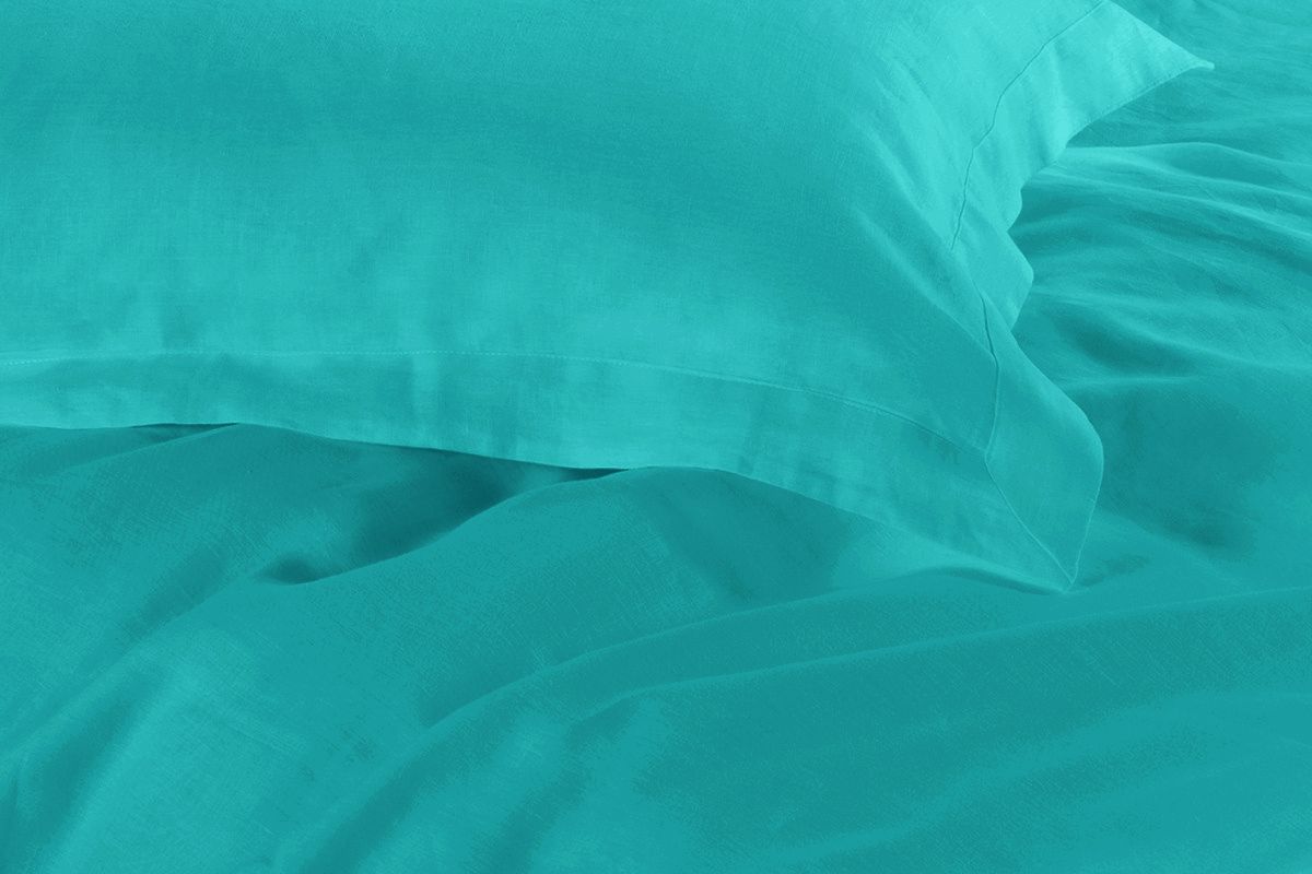 1000TC Tailored King Size Teal Duvet Quilt Cover Set