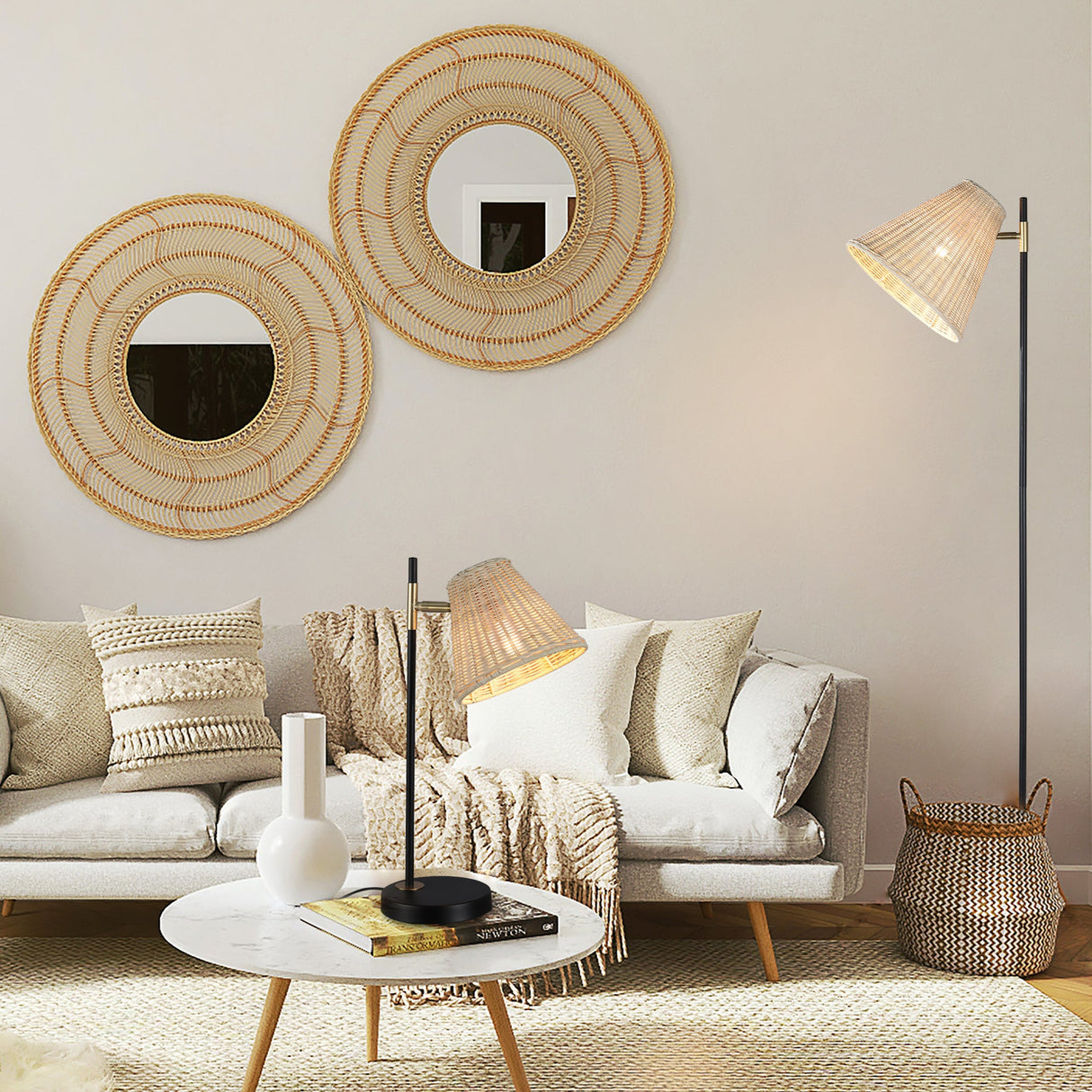 Ember Rattan Floor Lamp
