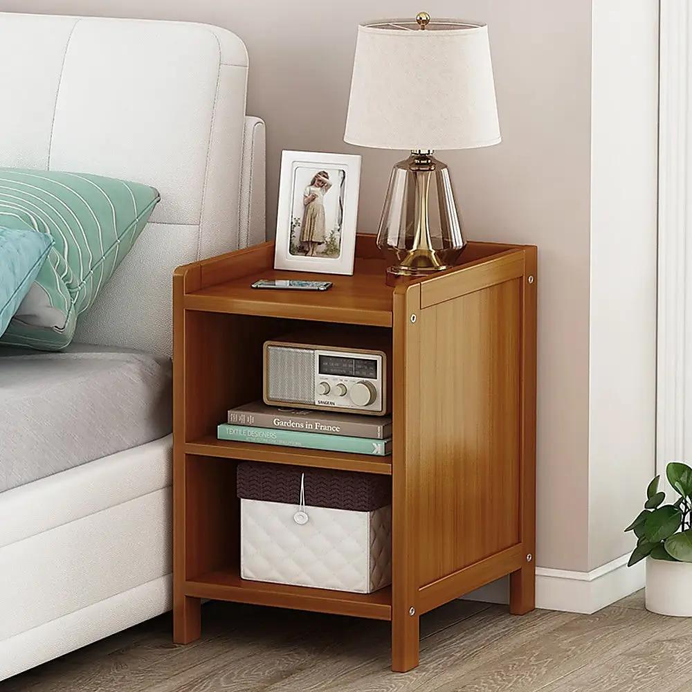 Bamboo Bedside Table Storage