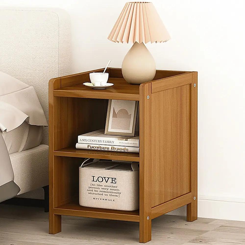 Bamboo Bedside Table Storage