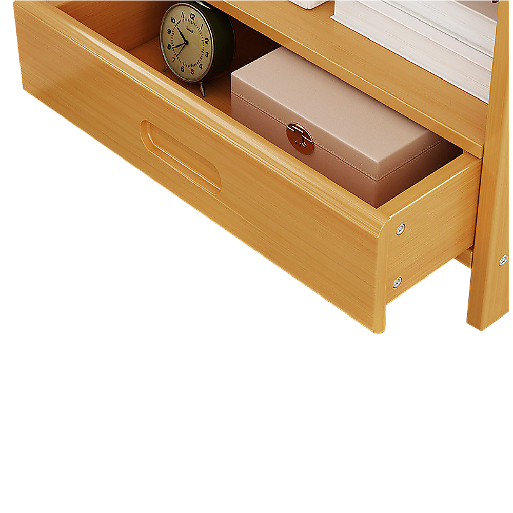Bamboo Bedside Table Storage Side Stand