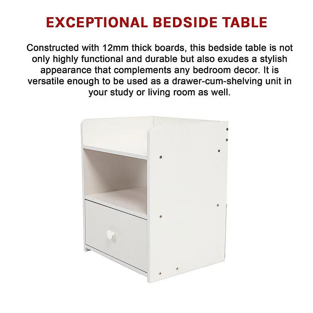 Bedside Table Drawer & Shelf