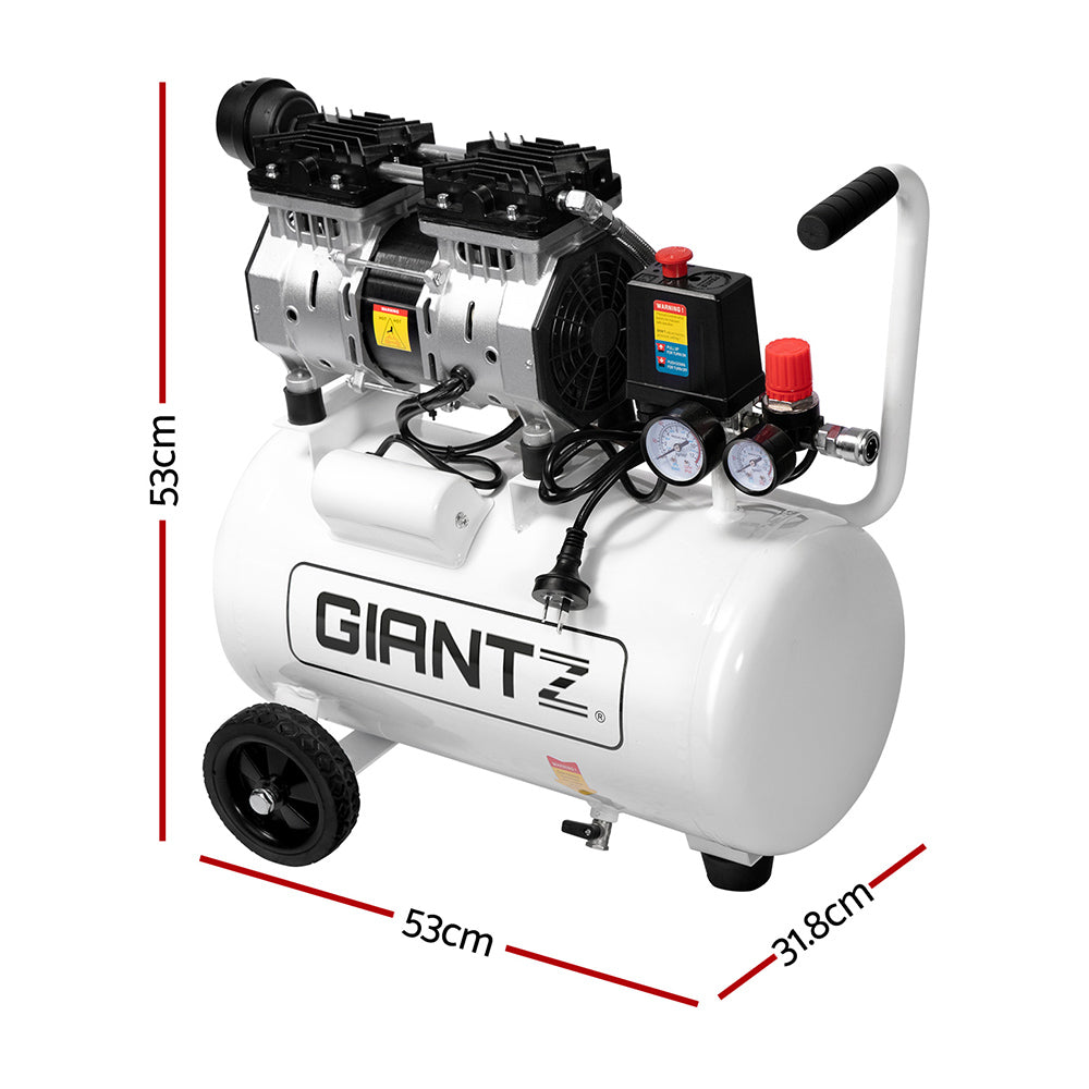 Giantz 24L Air Compressor 40 L/min 115psi Oil-Free Electric Portable Inflator