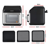 Devanti Air Fryer 13L LCD Fryers Oven