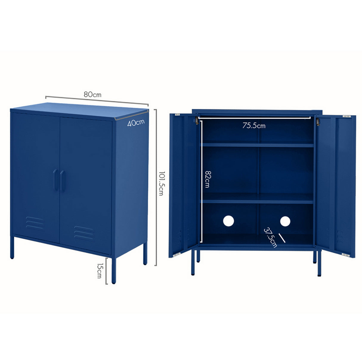ArtissIn Buffet Sideboard Metal Cabinet - SWEETHEART Blue