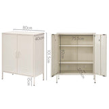 ArtissIn Buffet Sideboard Metal Cabinet - SWEETHEART White