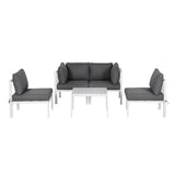 Gardeon 6PCS Outdoor Sofa Set Aluminium Table and Chairs Lounge Patio Furniture