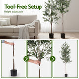 Artiss 210cm Artificial Olive Tree Faux Trees Indoor Decor Artificial Plants Lifelike Plant 2.1M