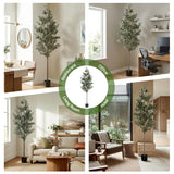 Artiss 210cm Artificial Olive Tree Faux Trees Indoor Decor Artificial Plants Lifelike Plant 2.1M
