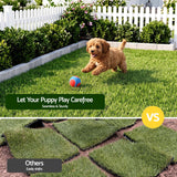 Prime Turf Artificial Grass Turf Tiles Interlocking Fake Grass Mat for Balcony Pet 24 Pack