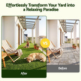 Prime Turf Artificial Grass Turf Tiles Interlocking Fake Grass Mat for Balcony Pet 24 Pack