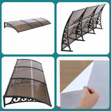 Instahut Window Door Awning 0.8mx3m Brown