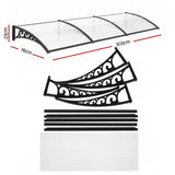 Instahut Window Door Awning 0.8mx3m Transparent