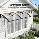 Instahut Window Door Awning 0.8mx3m Transparent