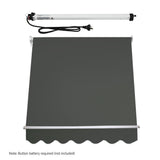 Instahut Motorised Pivot Arm Awning Window Sun Shade 1.5 X 2.1M Grey