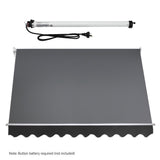 Instahut Motorised Pivot Arm Awning Window Sun Shade 2.8 X 2.1M Grey